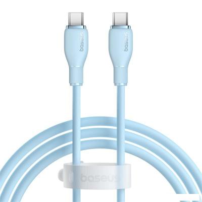 Кабель Baseus Pudding Series USB Type-C - USB Type-C (1.2 м, голубой)