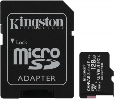 Карта памяти Kingston Canvas Select Plus microSDXC 128GB (с адаптером)