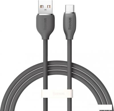 Кабель Baseus Jelly Liquid Silica Gel Fast Charging Data Cable USB Type-A - USB Type-C 100W CAGD010101 (2 м, черный)