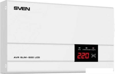 Стабилизатор напряжения SVEN AVR SLIM-500 LCD