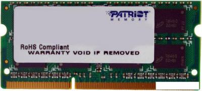 Оперативная память Patriot Signature 4GB DDR3 SO-DIMM PC3-10600 (PSD34G13332S)