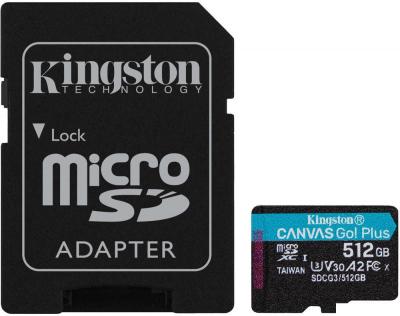 Карта памяти Kingston Canvas Go! Plus microSDXC 512GB (с адаптером)