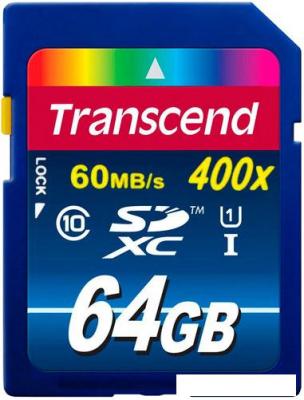 Карта памяти Transcend SDXC (Class 10) UHS-I Premium 64Gb (TS64GSDU1)