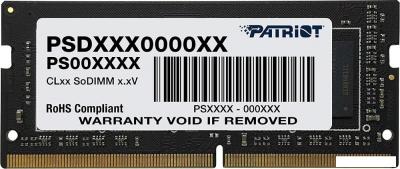 Оперативная память Patriot Signature Line 8GB DDR4 SODIMM PC4-25600 PSD48G320081S