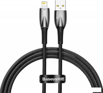 Кабель Baseus Glimmer Series Fast Charging Data Cable USB Type-A - Lightning 2.4A CADH000301 (2 м, черный)