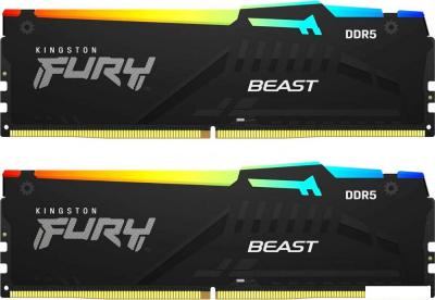 Оперативная память Kingston FURY Beast RGB 2x16ГБ DDR5 6000МГц KF560C40BBAK2-32