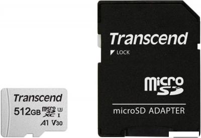 Карта памяти Transcend microSDXC 300S 512GB (с адаптером)