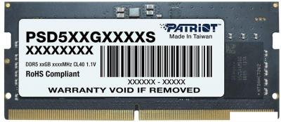 Оперативная память Patriot Signature Line 16ГБ DDR5 SODIMM 5200 МГц PSD516G520081S