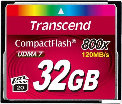 Карта памяти Transcend 800x CompactFlash Premium 32GB (TS32GCF800)