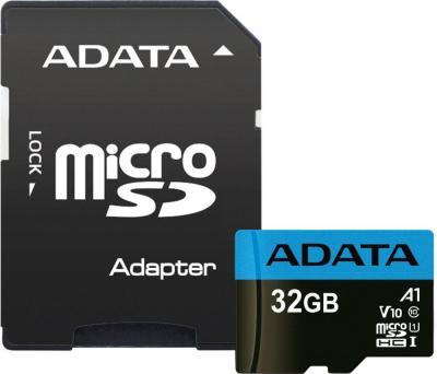 Карта памяти ADATA Premier AUSDH32GUICL10A1-RA1 microSDHC 32GB (с адаптером)