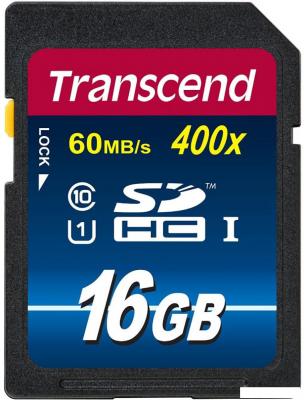 Карта памяти Transcend SDHC Class 10 UHS-I Premium 16Gb (TS16GSDU1)