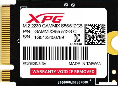 SSD ADATA XPG Gammix S55 512GB SGAMMIXS55-512G-C