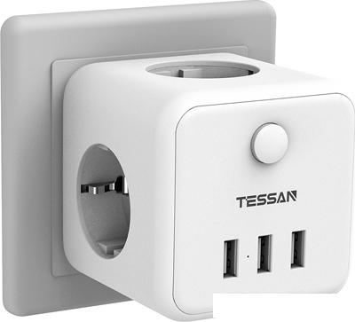 Сетевой фильтр Tessan TS-301-DE (белый)