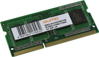 Оперативная память QUMO 4GB DDR3 SODIMM PC3-10600 QUM3S-4G1333C9