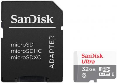 Карта памяти SanDisk Ultra microSDHC SDSQUNR-032G-GN3MA 32GB (с адаптером)