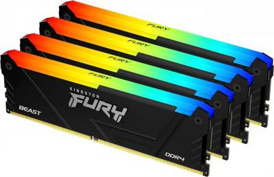 Оперативная память Kingston FURY Beast RGB 4x8ГБ DDR4 3200 МГц KF432C16BB2AK4/32