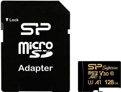 Карта памяти Silicon-Power Superior Golden A1 microSDXC SP128GBSTXDV3V1GSP 128GB