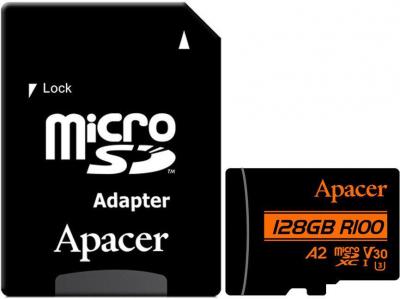 Карта памяти Apacer microSDXC AP128GMCSX10U8-R 128GB (с адаптером)