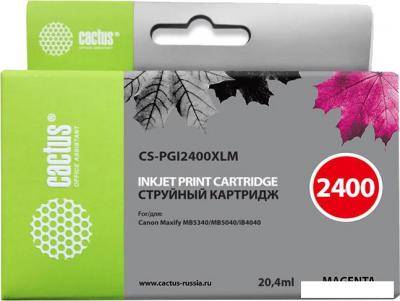 Картридж CACTUS CS-PGI2400XLM (аналог Canon PGI-2400XL M)