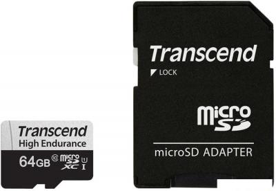 Карта памяти Transcend microSDXC TS64GUSD350V 64GB (с адаптером)