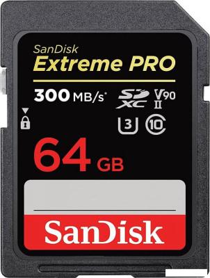 Карта памяти SanDisk Extreme PRO SDXC SDSDXDK-064G-GN4IN 64GB