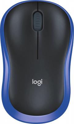 Мышь Logitech M186 (черный/синий)