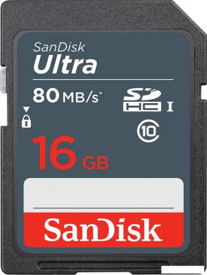 Карта памяти SanDisk Ultra SDHC SDSDUNS-016G-GN3IN 16GB