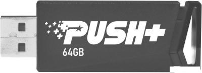 USB Flash Patriot Push+ 64GB (черный)