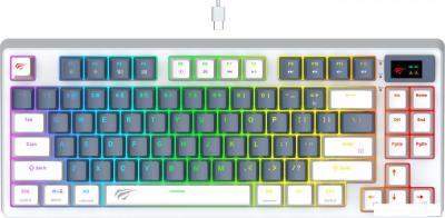 Клавиатура Havit Gamenote KB884L RGB (белый, Content Red)