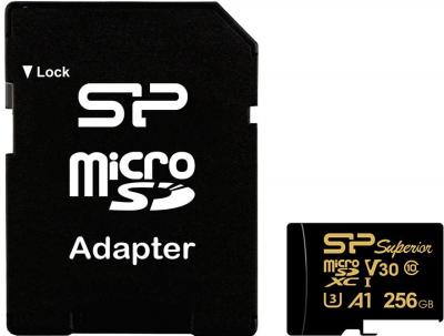 Карта памяти Silicon-Power Superior Golden A1 microSDXC SP256GBSTXDV3V1GSP 256GB