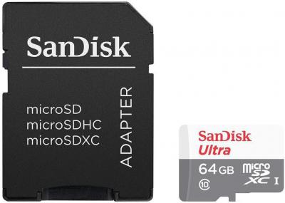 Карта памяти SanDisk Ultra SDSQUNR-064G-GN3MA microSDXC 64GB (с адаптером)