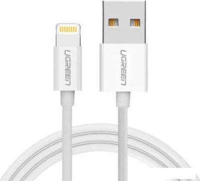 Кабель Ugreen US155 USB Type-A - Lightning (0.5 м, белый)