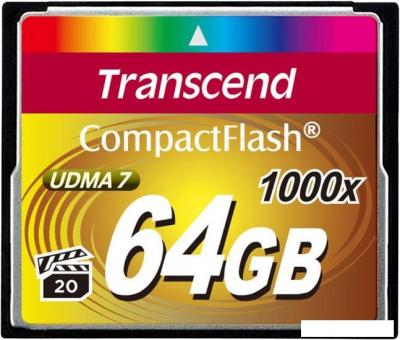 Карта памяти Transcend 1000x CompactFlash Ultimate 64GB (TS64GCF1000)