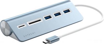 USB-хаб  Satechi USB-C Combo Hub ST-TCHCRB (голубой)