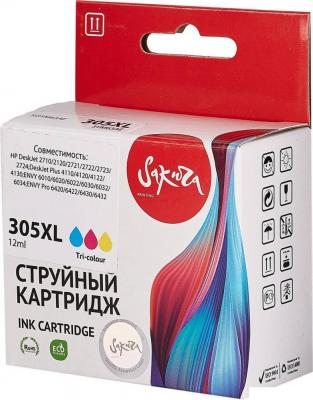 Картридж Sakura Printing SI3YM63AE (аналог HP 305XL Tri-colour)