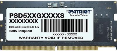 Оперативная память Patriot Signature Line 8ГБ DDR5 5600 МГц PSD58G560041S