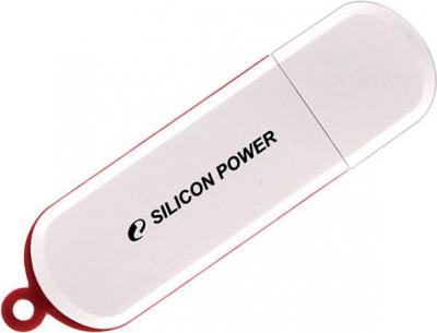 USB Flash Silicon-Power LuxMini 320 64GB (белый/красный)