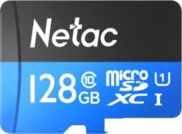 Карта памяти Netac P500 Standard 128GB NT02P500STN-128G-R + адаптер