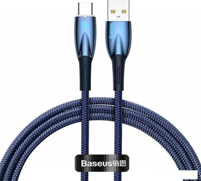 Кабель Baseus Glimmer Series Fast Charging Data Cable USB Type-A - Type-C 100W CADH000503 (2 м, синий)