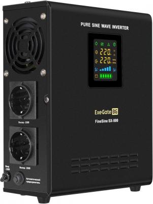 Источник бесперебойного питания ExeGate FineSine SX-500.LCD.AVR.2SH EX295995RUS