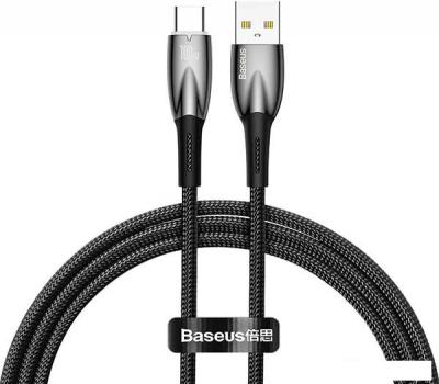 Кабель Baseus Glimmer Series Fast Charging Data Cable USB Type-A - Type-C 100W CADH000401 (1 м, черный)