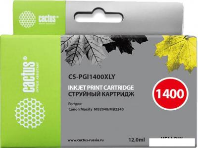 Картридж CACTUS CS-PGI1400XLY (аналог Canon PGI-1400XL Y)