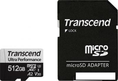 Карта памяти Transcend microSDXC 340S 512GB (с адаптером)