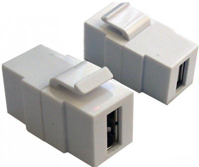 Коннектор Lanmaster LAN-OK-USB20-AA/V-WH