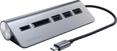 USB-хаб  Satechi USB-C Combo Hub ST-TCHCRM (серый космос)