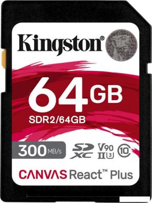 Карта памяти Kingston Canvas React Plus SDXC 64GB