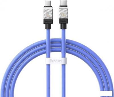 Кабель Baseus CoolPlay Series Fast Charging Data Cable 100W USB Type-C - USB Type-C (1 м, синий)