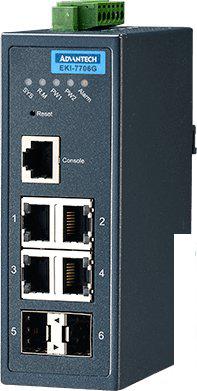 Управляемый коммутатор 2-го уровня Advantech EKI-7706G-2F-AE