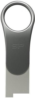 USB Flash Silicon-Power Mobile 80 Gray 64GB (SP064GBUC3C80V1S)