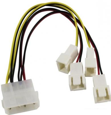 Кабель Akasa Molex - 3-pin AK-CB001 (0.15 м, черный/желтый)